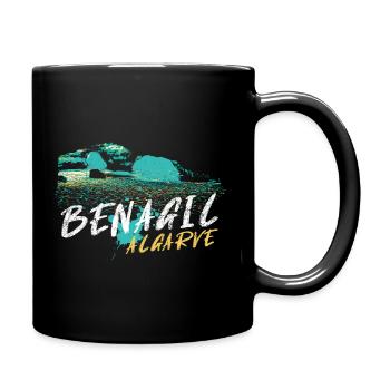 Benagil Cave in the Algarve, Portugal - Full Colour Mug - black - Right