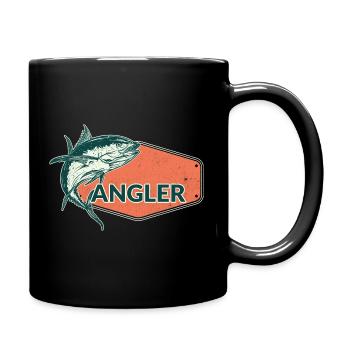 Angler Fish USA Design Orange - Full Colour Mug - black - Right