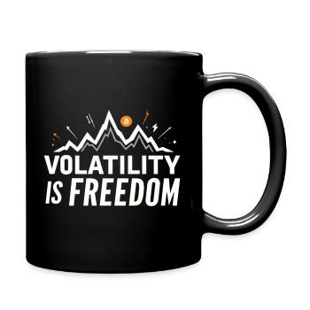 Volatility is Freedom – Bitcoin Crypto Spruch - Tasse einfarbig - Schwarz - Rechts