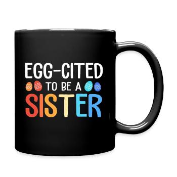 Gender Reveal Easter Mom-to-be - Full Colour Mug - black - Right