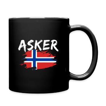 Asker, Norway - Full Colour Mug - black - Right