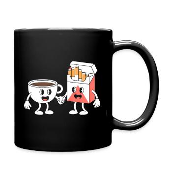 Café et cigarettes - T-shirt humoristique - Mug uni - noir - Droite