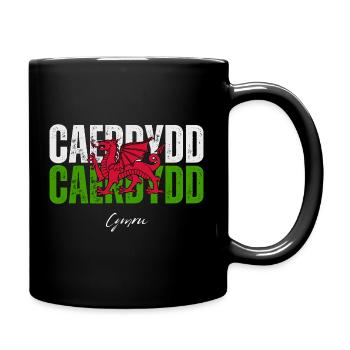 Cardiff, Wales, walisischer Stolz - Tasse einfarbig - Schwarz - Rechts