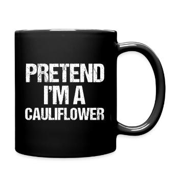 Tu so, als wäre ich ein Blumenkohl faules Halloween-Kostüm - Tasse einfarbig - Schwarz - Rechts