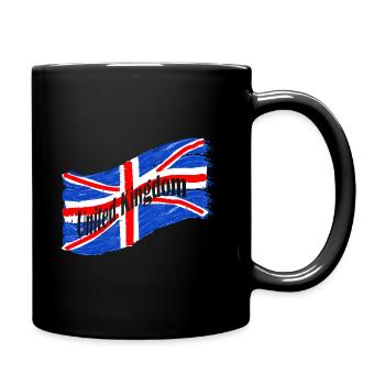 England Flag - Full Colour Mug - black - Right