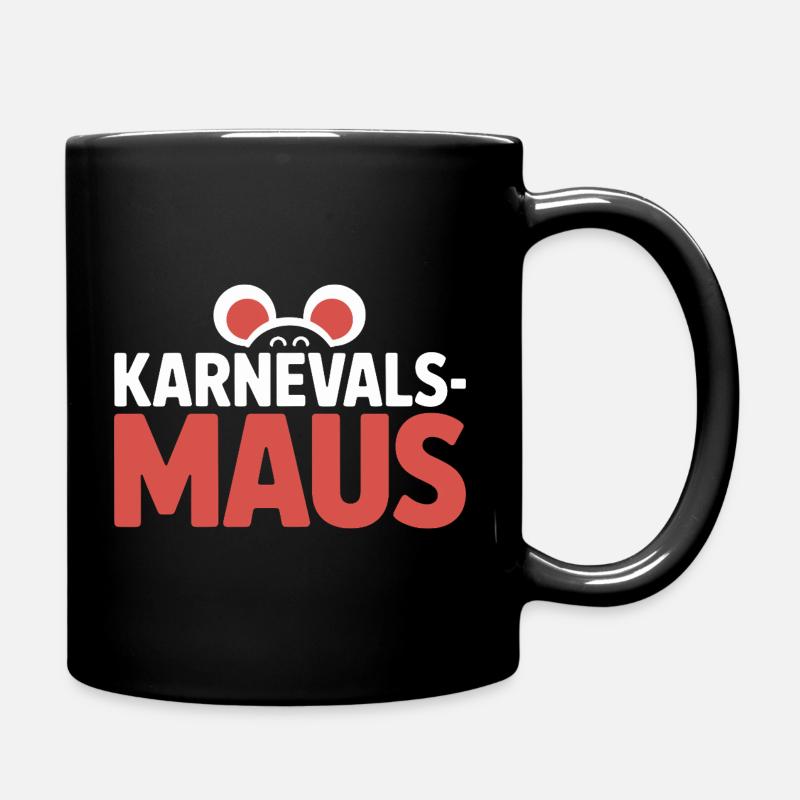 Karnevalsmaus Karneval Köln Kölner Karnevals Maus - Tasse einfarbig - Schwarz