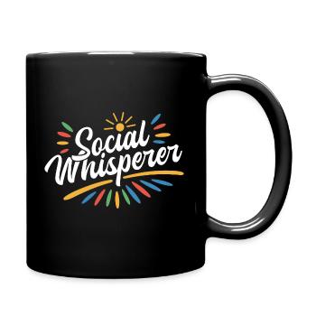 Social Worker Quote Social Whisperer Social Work - Full Colour Mug - black - Right