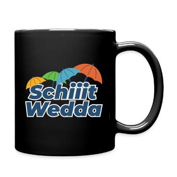 Farbige Regenschirme Comic Stil (Scheiß Wetter) - Mug uni - noir - Droite