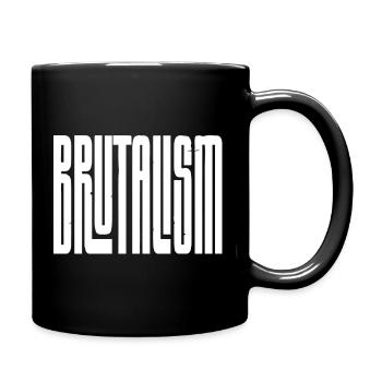 Brutalism Concrete Typography - Full Colour Mug - black - Right