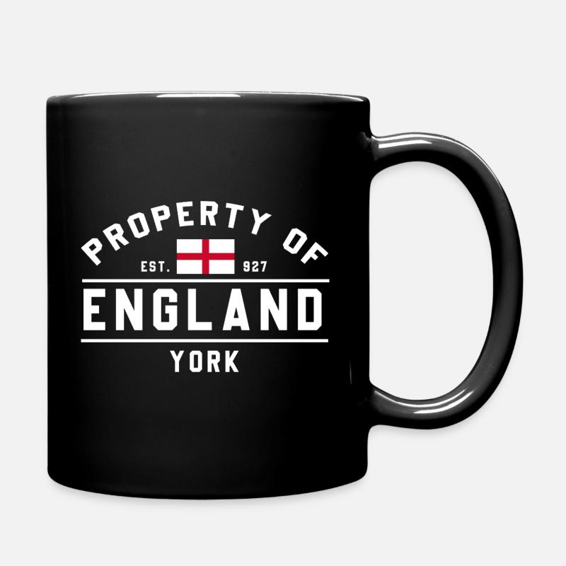 England Flag i York Design - Enfärgad mugg - svart
