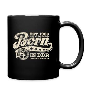 Born in DDR 1986 - Geburtstag - Ossi Geschenk - Tasse einfarbig - Schwarz - Rechts