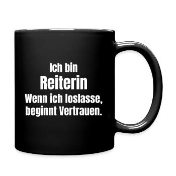 Je suis un cavalier. Confiance. Lâche-moi. - Mug uni - noir - Droite