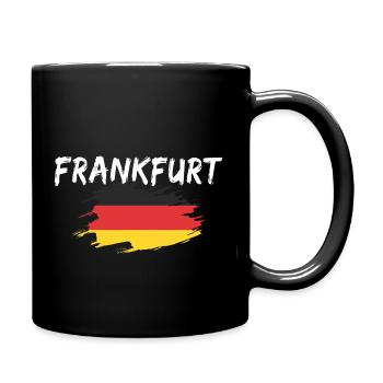 Drapeau de Francfort-Allemand - Mug uni - noir - Droite