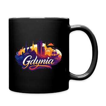 Gdynia Poland Polska White Port City Gift - Full Colour Mug - black - Right