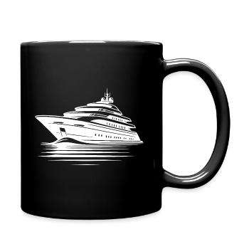 Kreuzfahrt Feeling pur bitte aufs Sonnendeck - Tasse einfarbig - Schwarz - Rechts