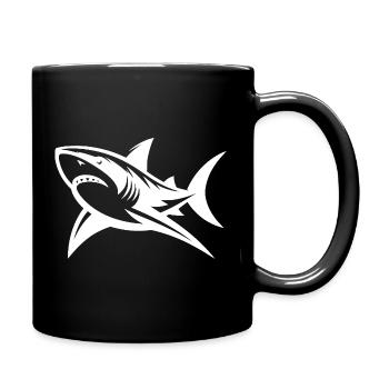 Sourire est difficile avec autant de blagues sur les dents sur le requin - Mug uni - noir - Droite