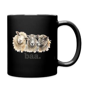 Sheep Baa Funny Sheep Lover Funny Baa - Full Colour Mug - black - Right