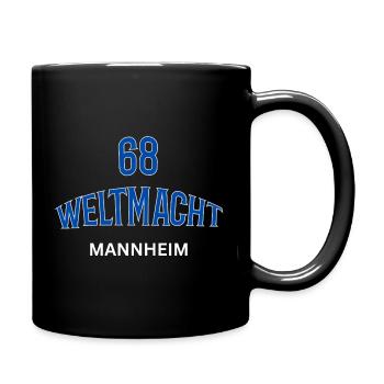 68 Weltmacht Mannheim - Tasse einfarbig - Schwarz - Rechts