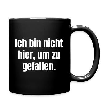 I'm not here to please - Full Colour Mug - black - Right