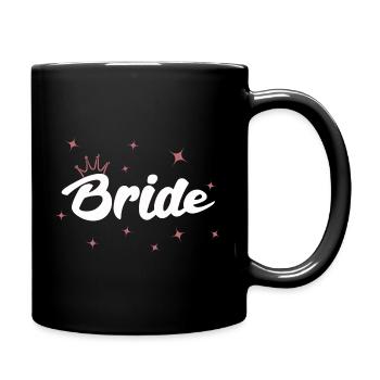 Braut - Tasse einfarbig - Schwarz - Rechts