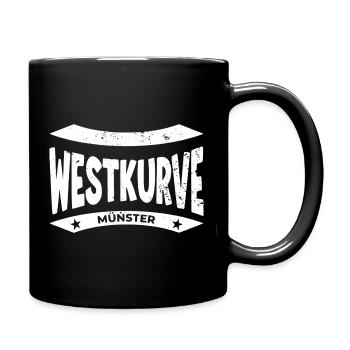Münster Westkurve Stadion Socken, kissen, Schürze - Tasse einfarbig - Schwarz - Rechts