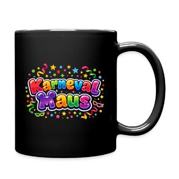 Karnevalsmaus Köln Kölner Alaaf Geschenk Lustig - Tasse einfarbig - Schwarz - Rechts