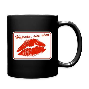 Ich schäme mich, also bin ich es - Tasse einfarbig - Schwarz - Rechts
