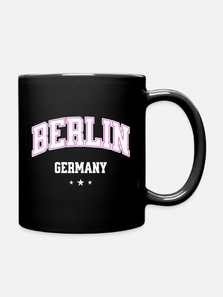 Berlin Pink Varsity Allemagne - Mug uni - noir