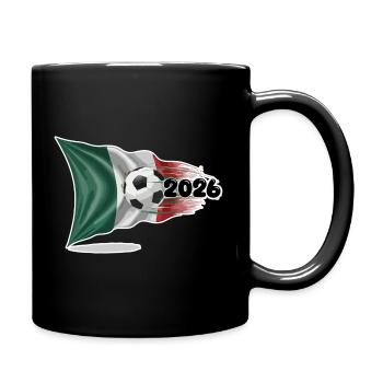 Flagge des mexikanischen Fußballs 2026 - Tasse einfarbig - Schwarz - Rechts
