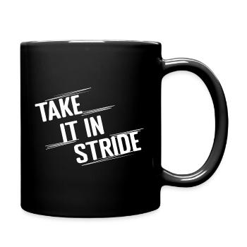 Marathonien : prenez la course avec calme - Mug uni - noir - Droite