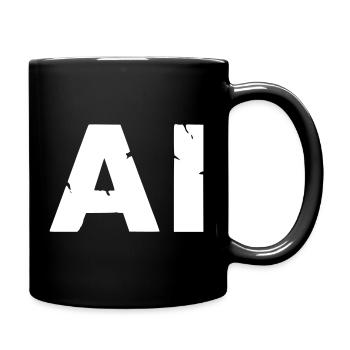 AI Artificial Intelligence Text Grunge Vector - Full Colour Mug - black - Right