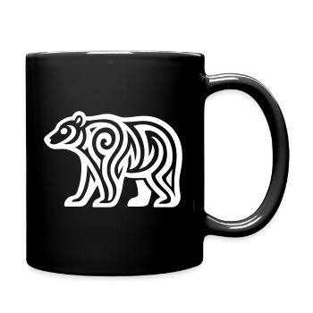 Just a White Bear #1 / JustN-imal - Full Colour Mug - black - Right