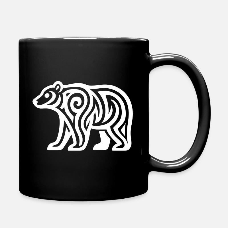 Just a White Bear #1 / JustN-imal - Tasse einfarbig - Schwarz