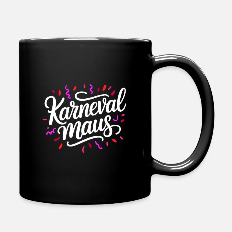 Karnevalmaus - Tasse einfarbig - Schwarz