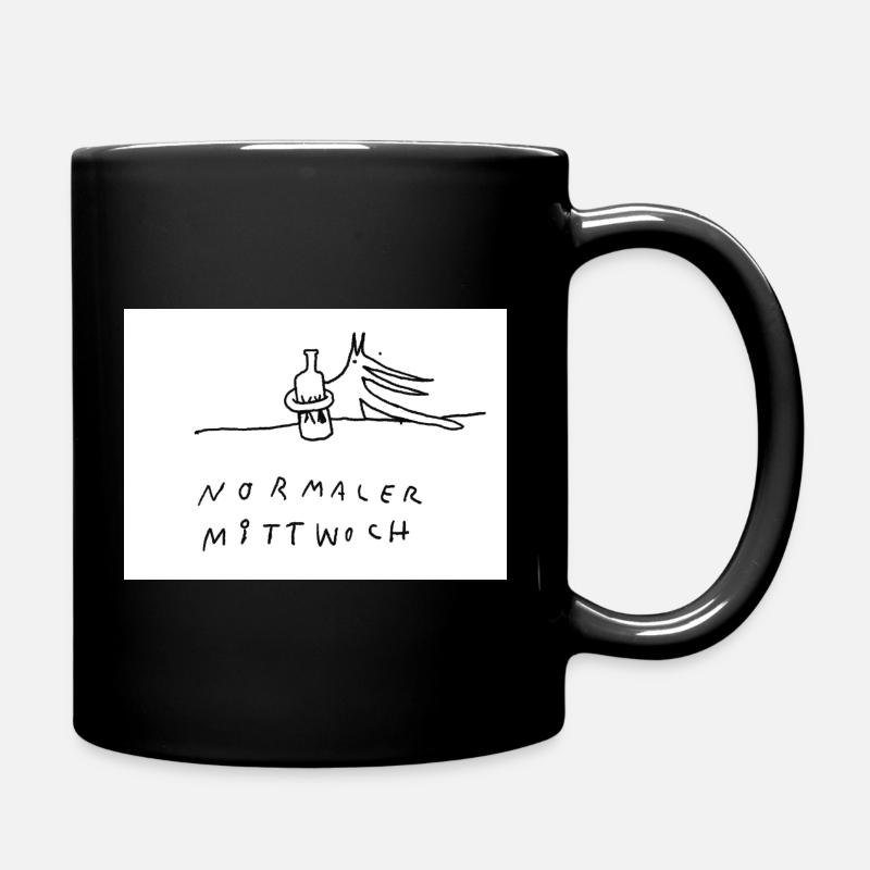 normaler_Mittwoch - Tasse einfarbig - Schwarz