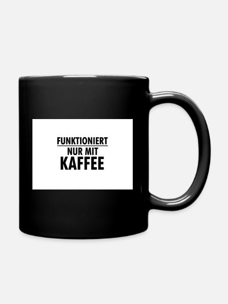 Ça ne fonctionne qu’avec du café - Mug uni - noir