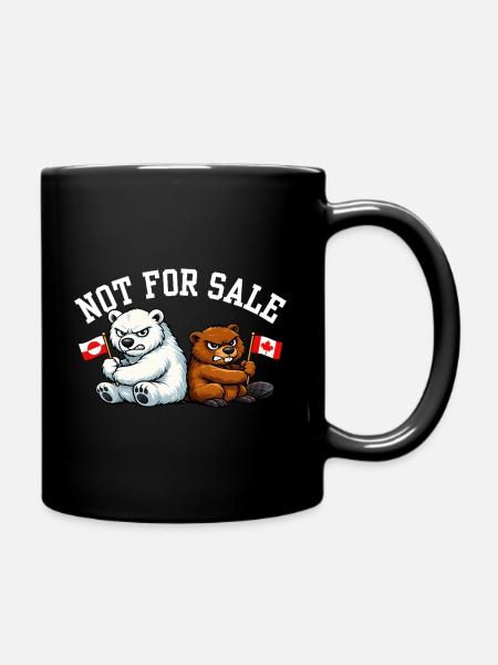 Greenland and Canada are not for Sale Funny Design - Tasse einfarbig - Schwarz