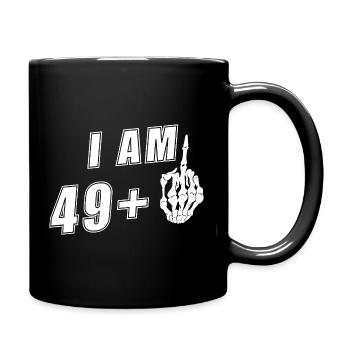 50th Birthday Woman 50s 50th I'm 49+ plus - Full Colour Mug - black - Right