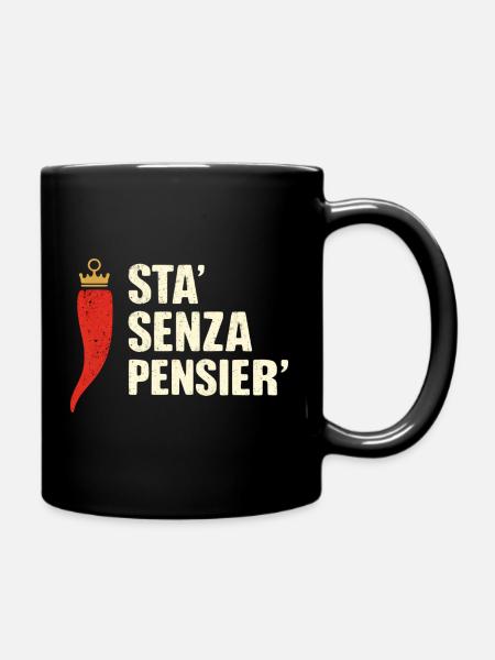 He is without a thought - Full Colour Mug - black