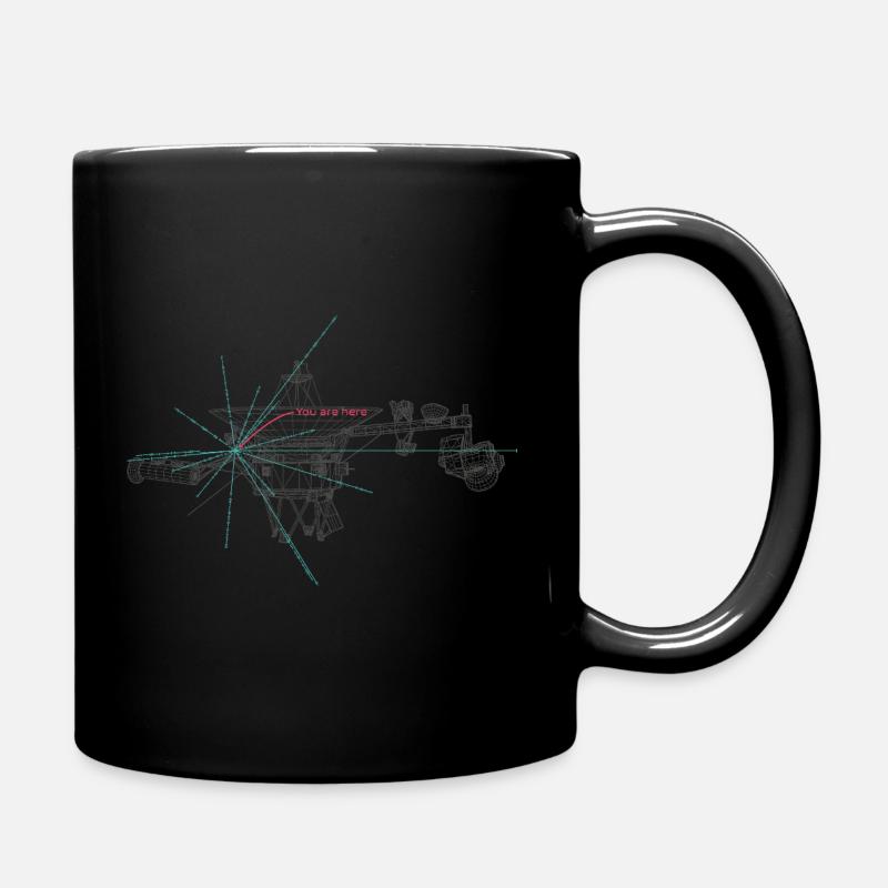 Carte Pulsar Voyager Sonde Record Spatiale d’Or - Mug uni - noir