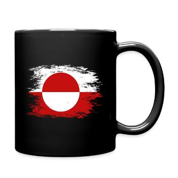 Drapeau du Groenland utilisé - Mug uni - noir - Droite