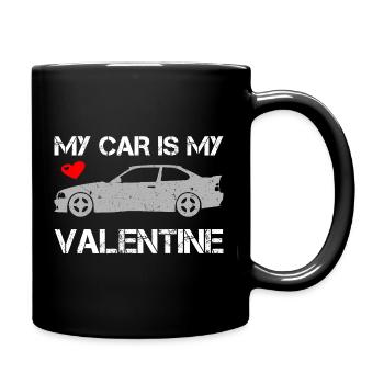 My Car Is My Valentine - Tasse einfarbig - Schwarz - Rechts