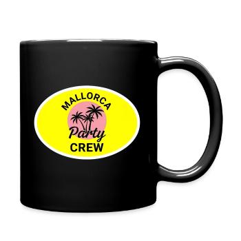 Équipe de fête à Majorque Palmiers néon - Mug uni - noir - Droite