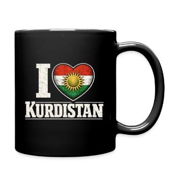 I Love Kurdistan Kurde Kurden - Tasse einfarbig - Schwarz - Rechts