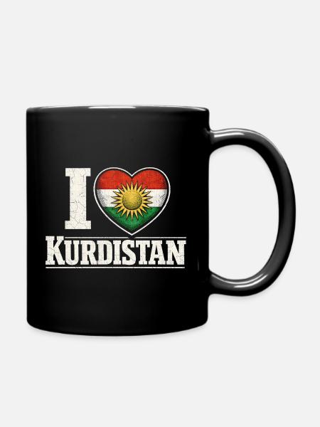 I Love Kurdistan Kurde Kurden - Tasse einfarbig - Schwarz