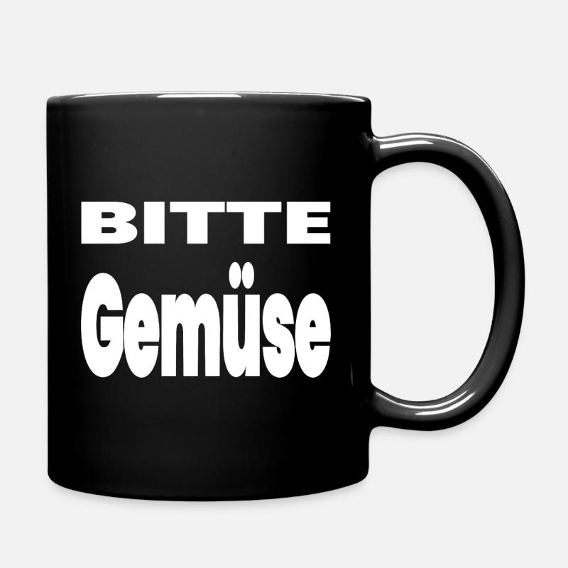 Gemüse - Tasse einfarbig - Schwarz