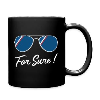 Sicher - Tasse einfarbig - Schwarz - Rechts