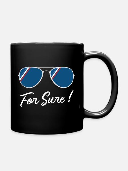 for sure - Full Colour Mug - black