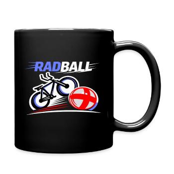 Radball, Cycleball, Hallenradsport - Tasse einfarbig - Schwarz - Rechts