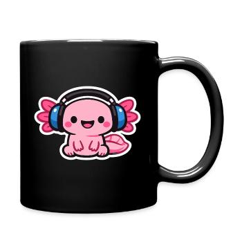 Dragon casque câlin - Mug uni - noir - Droite